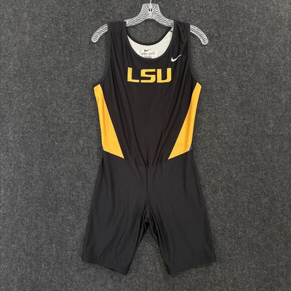 LSU Tigers Track Suit Mens Large Digital Fast Unitard Track Field Nike Dri Fit - Picture 1 of 8